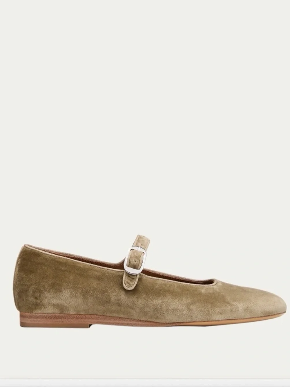 LE MONDE BERYL Velvet Mary Jane Ballerina Flats